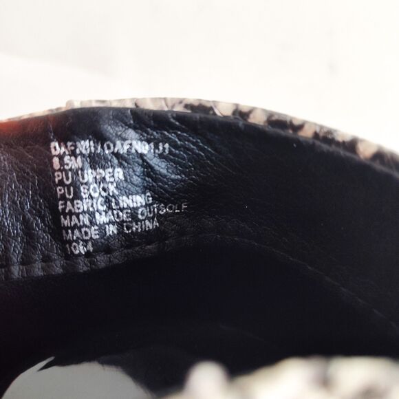 Madden Girl Ankle Boots Size 8.5 Snakeskin Vegan Faux Leather Block Heel Dafni - Picture 7 of 10